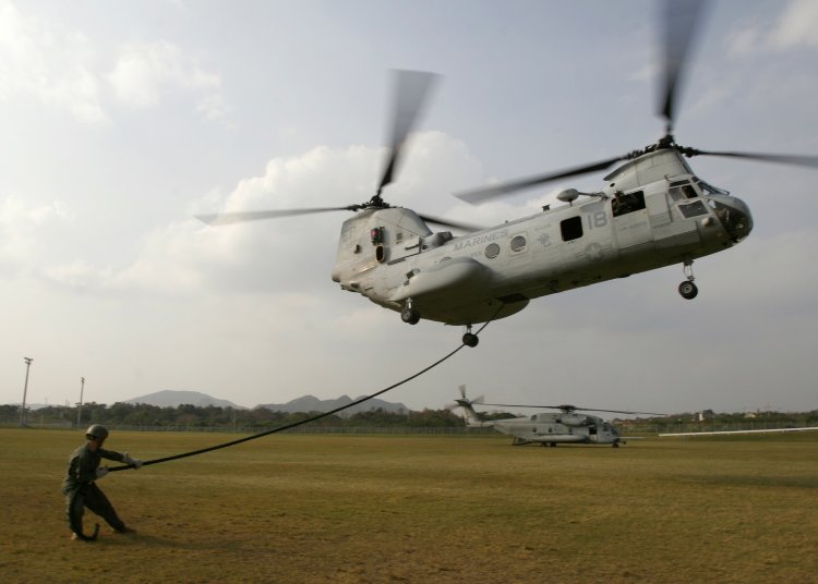 Image: U.S.M.C. CH-46E Sea Knight Helicopter